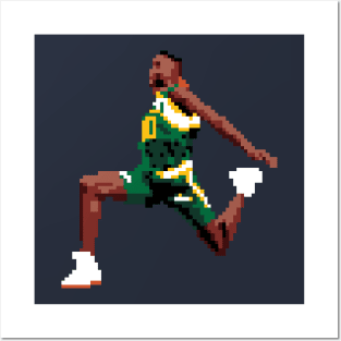 Shawn Kemp Pixel Dunk Posters and Art